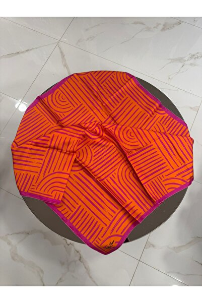 PAPLİO FERRE Γυναικείο Μεταξωτό Φουλάρι Tivil ΠΟΡΤΟΚΑΛΙ 90 x 90