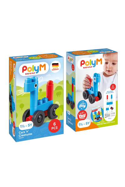 Hape PolyM - Masini si creaturi de jucarie (8 piese)