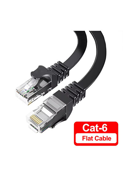 choice2 كابل مسطح بطول 15 مترًا، RJ45، كابل إيثرنت Cat6، كابل شبكة LAN، إنترنت بسرعة 20 جيجابت في الثانية، 1000 ميجاهرتز، مناسب لأجهزة الراوتر، بلاي ستيشن 4، والكمبيوتر الشخصي