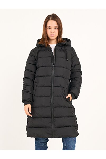 Lee Cooper Women's long jacket with hood and zipper