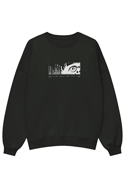 Holgim Eyes Wide Open Printed Unisex Oversized Sweatshirt