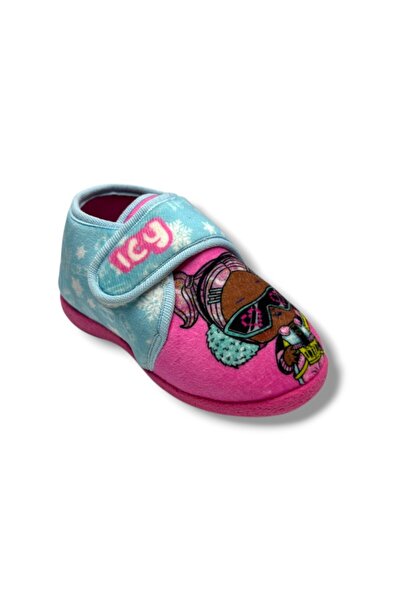 AKINAL 1008-26 LoL Figürlü Cırtlı Kız Çocuk Ev Ayakkabı 26-32