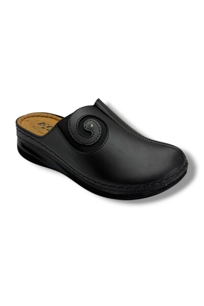 Royal Poli 725-26 Cilt Deri Anatomik Sabo Kadın Terlik