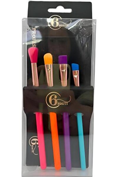 6 Beauty فرشاة مكياج 4في1 للأساس، البودرة، الظلال والكونتور - تجربة سهلة وسريعة للمكياج.