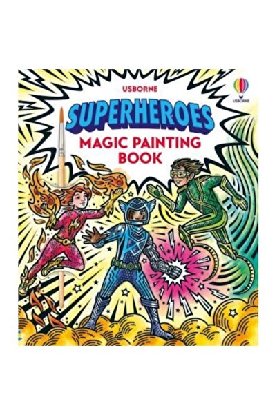 Usborne Σούπερ Ήρωες Μαγικό Βιβλίο Ζωγραφικής - Σαμ Μπέαρ