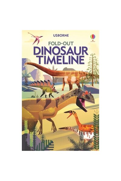 Usborne Publishing Cronologie pliabilă cu dinozauri - Fold-out Dinosaurs Time...