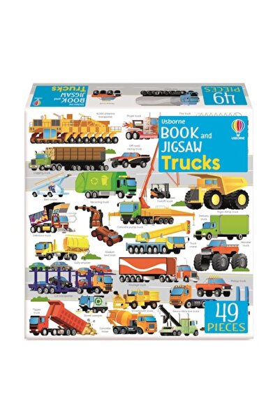 Usborne Children's book and puzzle, Usborne, Book and Jigsaw Trucks, 3+ years