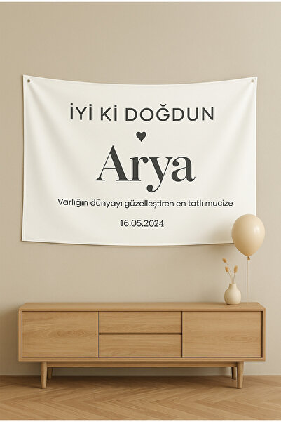 Kişiye özel doğum günü duvar örtüsü, Doğum günü afişi, Doğum günü flaması