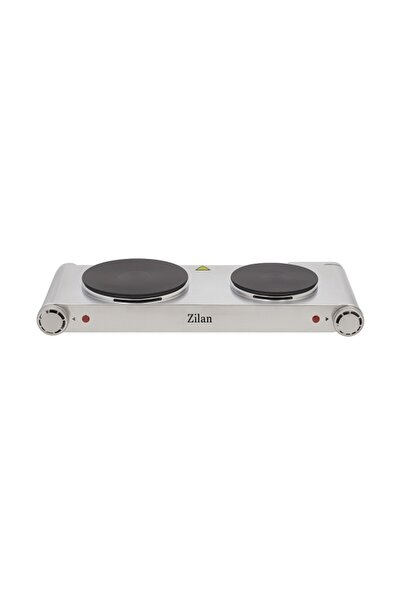 Zilan ZLN-0542 Electric Hotplate 2250W, 2 Cast Iron Plates, Adjustable Thermostat, Stainless Steel