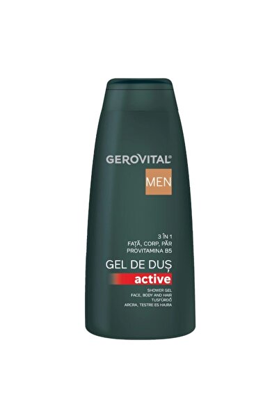 GEROVITAL Men Active 3 in 1 Shower Gel Set, for Men, 2 Pieces x 400 ml