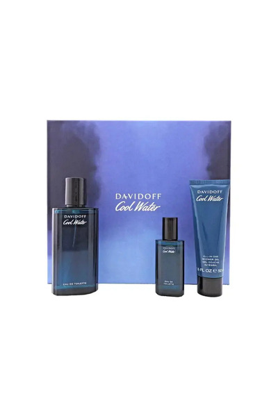 Davidoff Cool Water For Men Set Eau De Toilette 75ml + Eau De Toilette 15ml + Sg 50ml