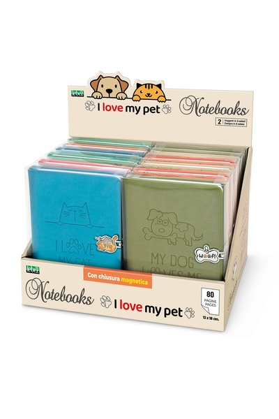 Lebez I Love my Pet notebook, with magnetic closure, 80 pages, 13 x 18 cm (12...