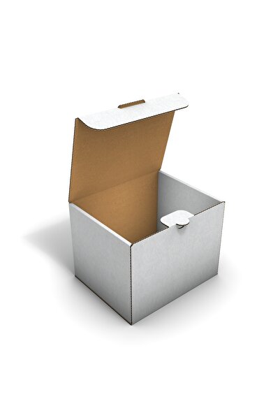Fark Kutu Ondüle 15,2x12x11,3 cm Beyaz E-Ticaret Kargo Gönderi Kutusu