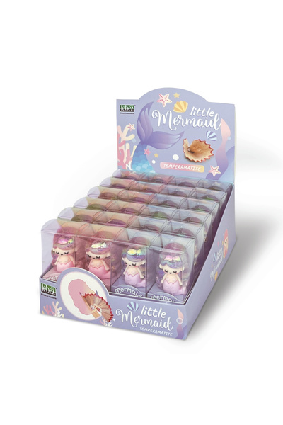 Lebez Pencil sharpener with one hole, Mermaid figurine, 2 colors (24 pcs/disp...