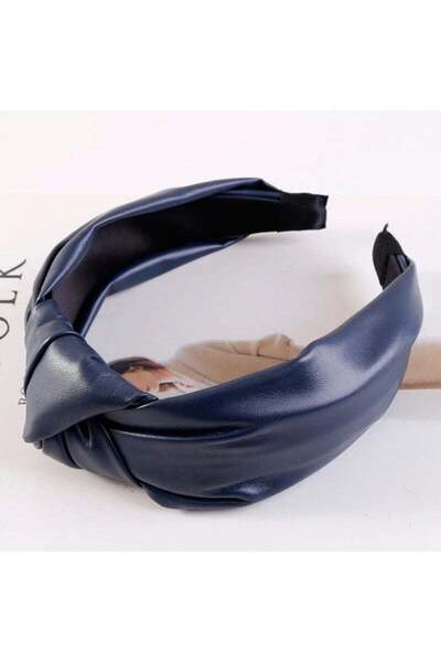 Produse.Top Bentita, coronita par din piele moale bleumarin BP04