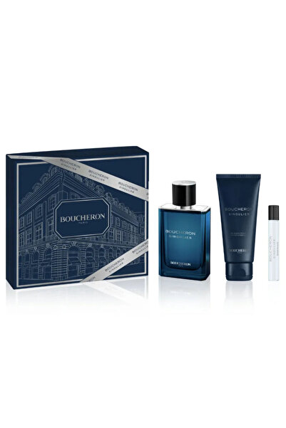 Boucheron طقم سينجولير للرجال، أو دو بارفان 100 مل + جل استحمام 100 مل + ميني 7.5 مل