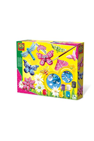 SES Creative Set creatie - Mulaj si pictura, Fluturi cu sclipici
