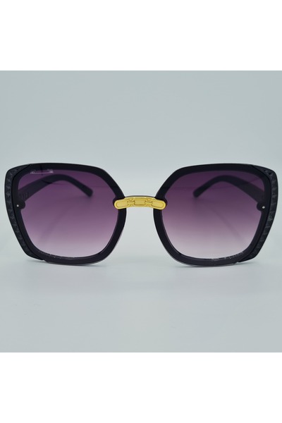 Produse.Top Ochelari de soare Dama Casual cu rama asimetrica neagra + Toc si laveta GRATIS OSD015