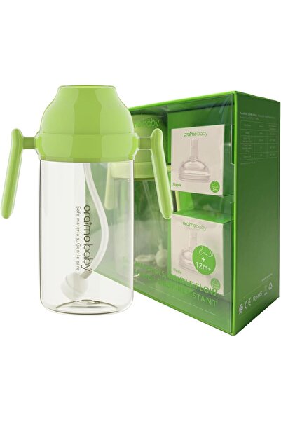oraimo 300ml Baby Bottle with Cross-hole Pacifier and 2 Nozzles, Training Cup...