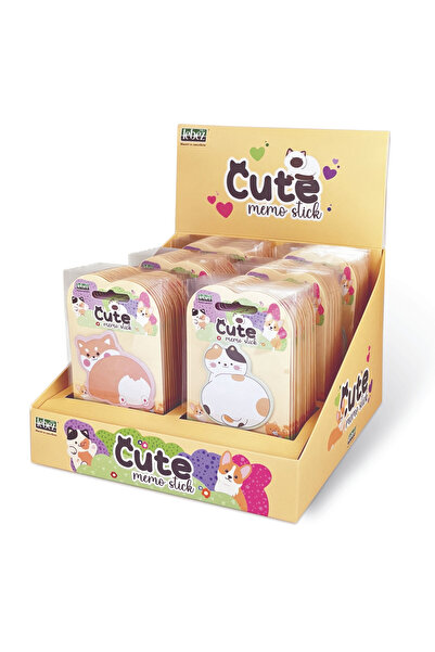 Lebez Bloc notes adeziv + 3 index, Pisica Cute, 6 modele (96 blistere/display...
