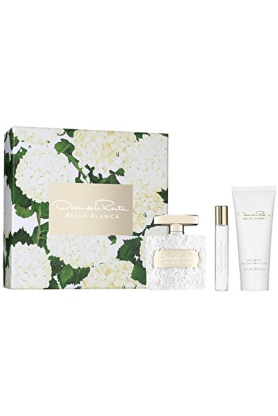 Oscar De La Renta مجموعة بيلا بلانكا للنساء، او دي بارفان 100 مل + او دي بارفان 30 مل + بي ال 100 مل