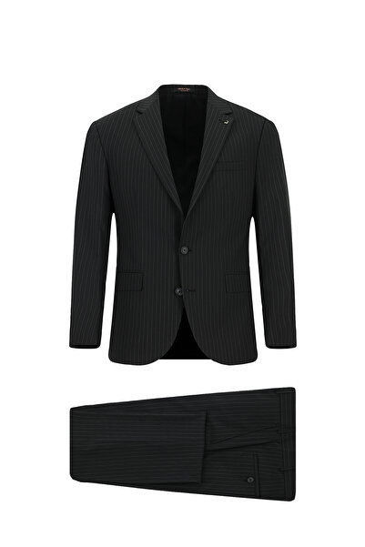 Abdullah Kiğılı Regular Fit Woolen Striped Suit