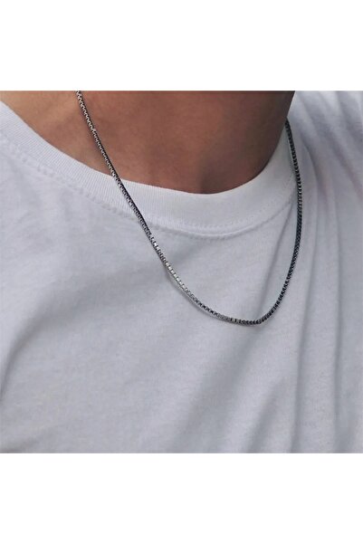 Produse.Top Colier argintiu din material inoxidabil COL100