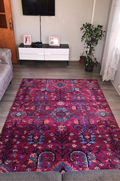 VOPTEKS Vintage Halı Salon Halısı Makinede Yıkanabilir Halı Kaymaz Taban Halı