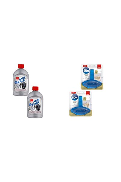 Sano Set Sano, 2 x Anticalcar Masina Spalat 500ml Gel, 2 x Odorizant Wc 55G L...