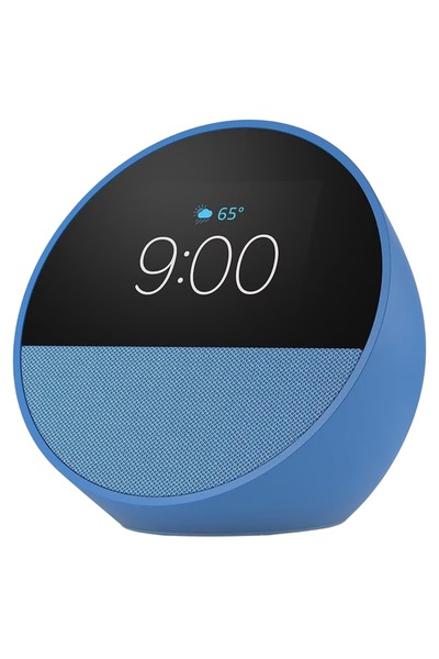 Amazon Echo Spot 2024 Smart Speaker, 2.83" Display, Wi-Fi, Bluetooth, Blue