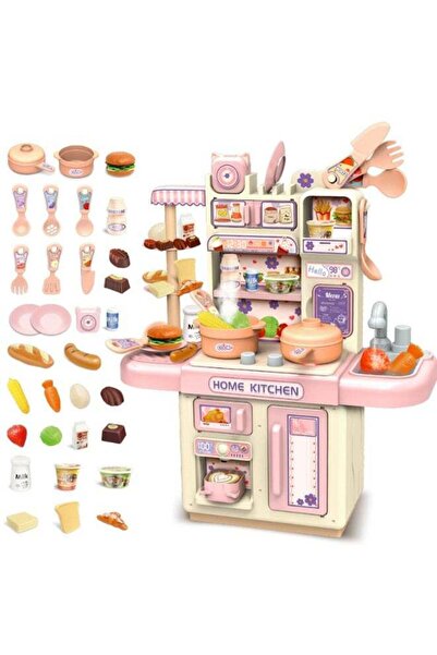 Generic Wangbangzi 33-Piece Kids Kitchen Play Set with Steam & Lights for Ages 3-4 (Girls)