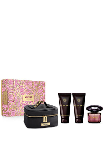 Versace Crystal Noir For Women Set Eau De Parfum 90ml + Bl 100ml + Bath & Sg 100ml + Make Up Case