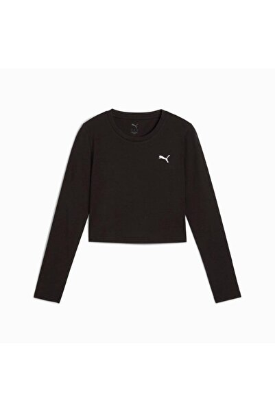 Puma WARDROBE ESS Baby Tee Siyah Kadın T-Shirt