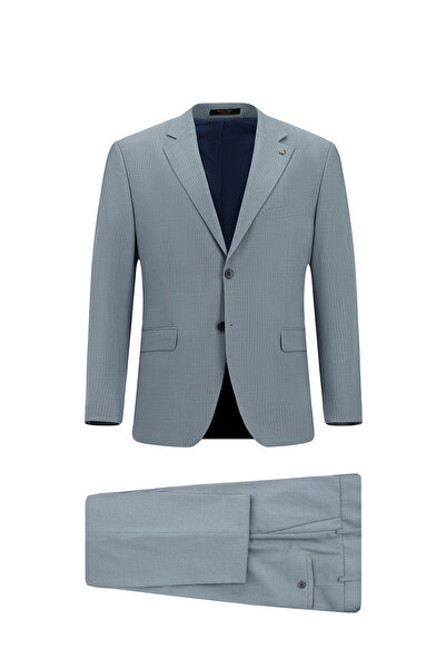 Abdullah Kiğılı بدلة صوفية مخططة بقصة عادية