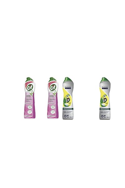 Cif Set 4 Variety, 2 x Cream Solutie Universala 500ml Pink, 2 x Cream 750ml S...