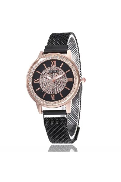 Produse.Top Ceas Dama Elegant negru cu bratara magnetica Collection QUARTZ CDQZ147