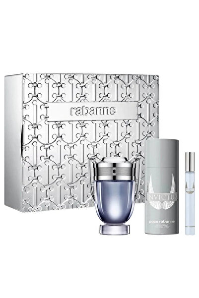 Paco Rabanne Invictus For Men Set Eau De Toilette 100ml + Eau De Toilette 10ml + Shower Gel 100ml