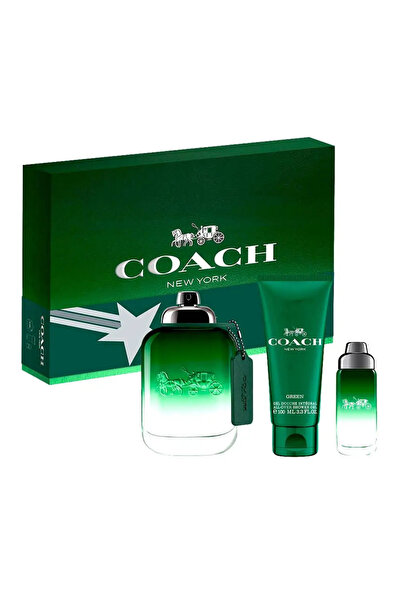 Coach Green For Men Set Eau De Toilette 100ml + Eau De Toilette 15ml + All-Over Shower Gel 100ml