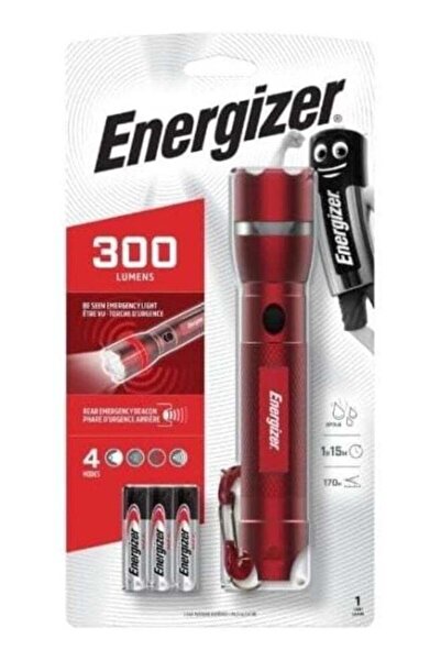 Energizer LED Flashlight 300 Lumens IPX4 Water-Resistant Durable Portable Emergency Light