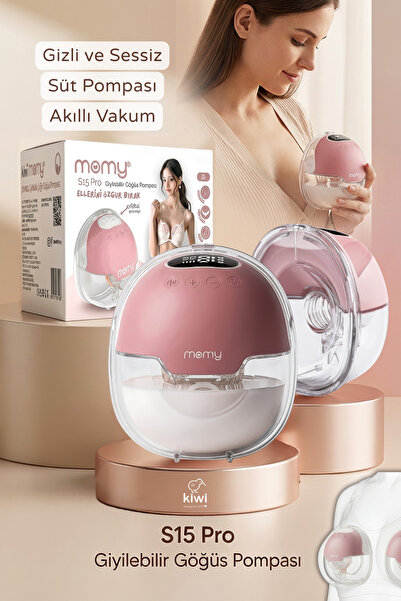 Kiwi Momy S15 Pro Milk Increasing Wearable Breast Pump, Ultra Quiet - Discreet, 4 Modes 12 Levels, Led Panel
