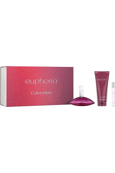 Calvin Klein Euphoria For Women Set Eau De Parfum 100ml + Eau De Parfum 10ml + Bl 200ml (New Pack)