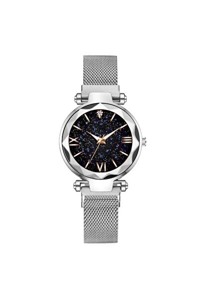 Produse.Top Ceas Dama Casual cu bratara magnetica si cadran cu sclipici Silver QUARTZ CDQZ062