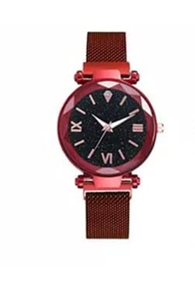 Produse.Top Ceas Dama Casual cu bratara magnetica si cadran cu sclipici Rosu ...