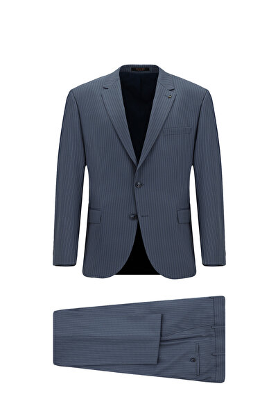 Abdullah Kiğılı Regular Fit Woolen Striped Suit
