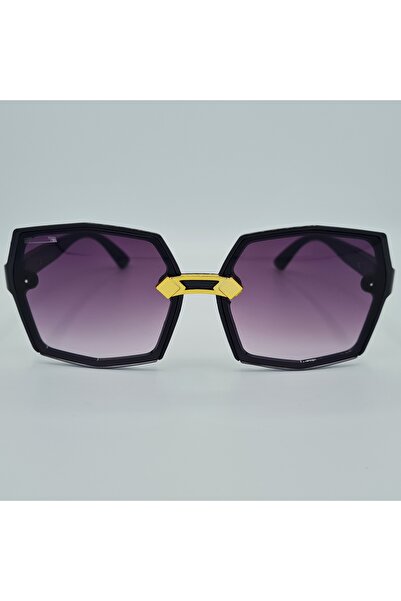 Produse.Top Ochelari de soare Dama Casual cu rama asimetrica neagra + Toc si laveta GRATIS OSD014