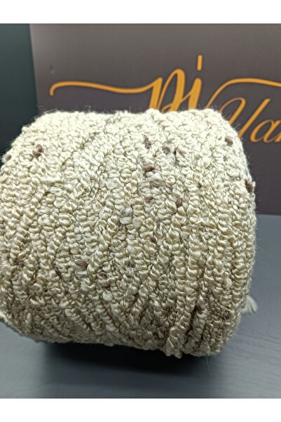 Pİ Yarn خيط بوكليت كبير الحجم 500 جرام خيط حياكة يدوي بيج اللون