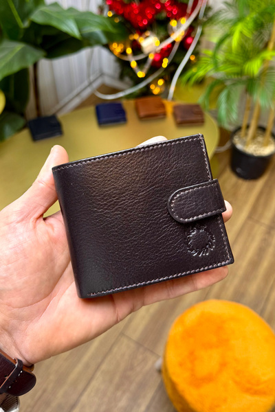 CüzCan Piaxo Kahverengi Hakiki Deri Erkek Cüzdan Kişiye Özel Isim Baskılı (dı...