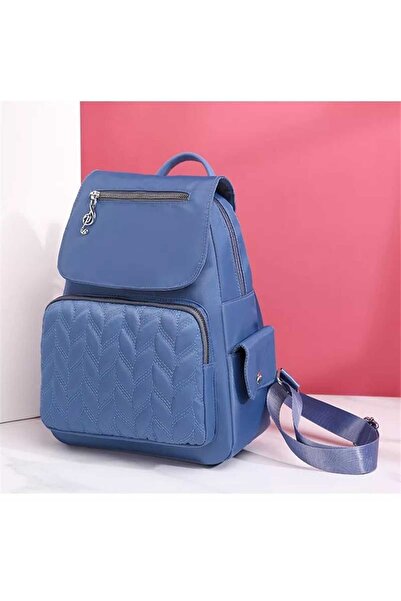 Produse.Top Rucsac Geanta dama albastru fashion material textil impermeabil s...