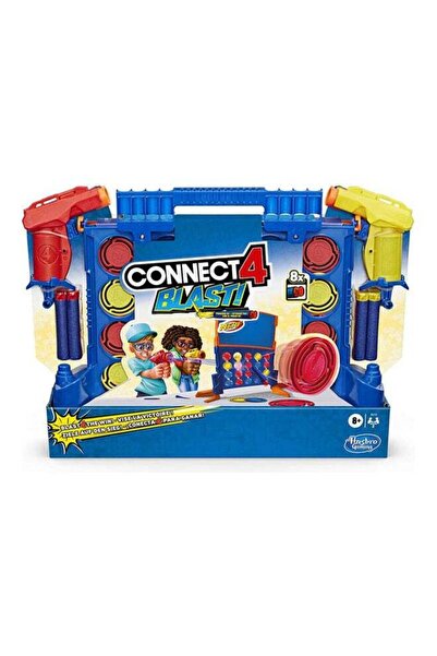 Hasbro Connect 4 Blast! Game with NERF blasters and foam dart thrower for ages 8+