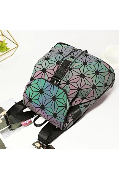 Produse.Top Rucsac dama geometric holografic luminos mare Vibrant Colors ACRD279